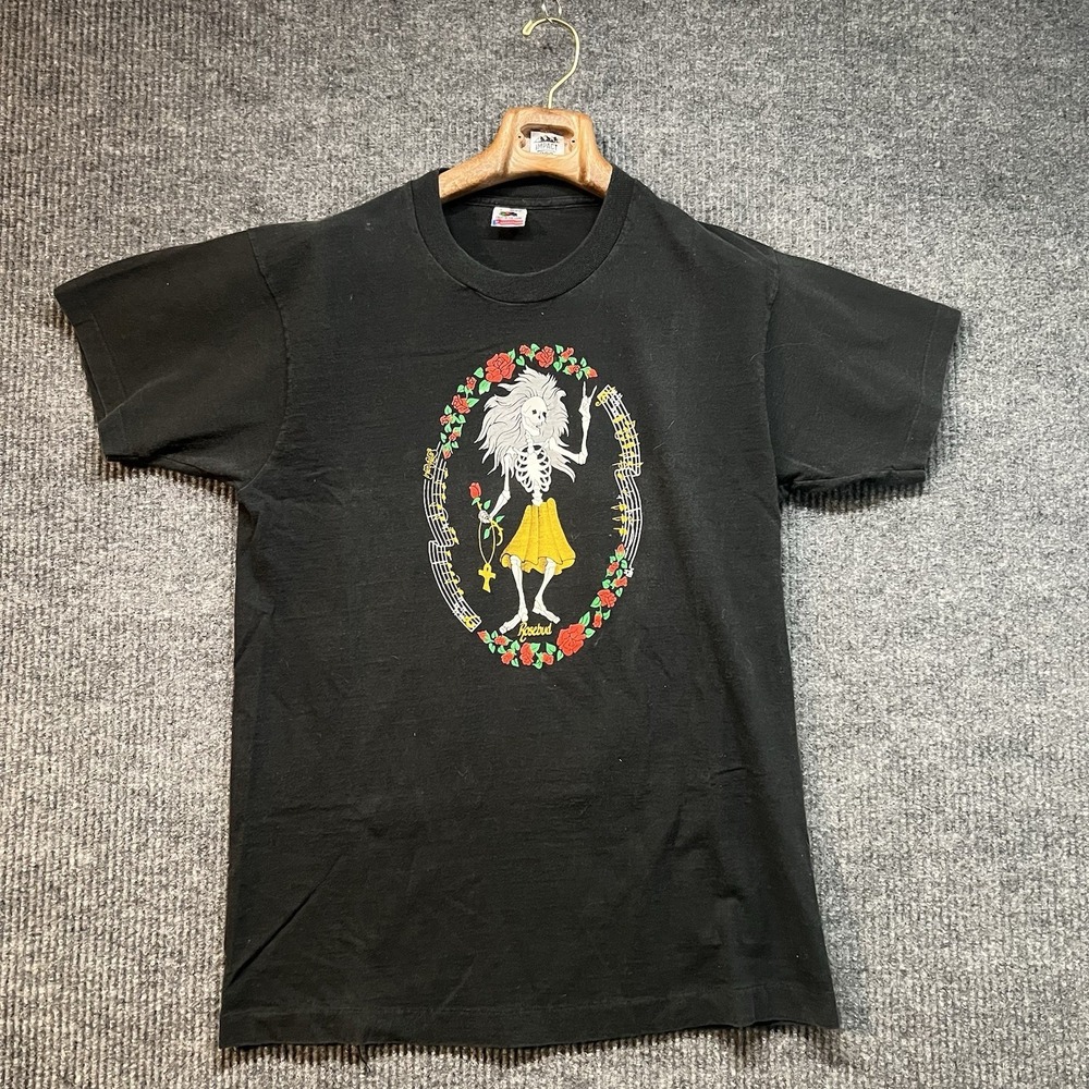 Vintage Grateful Dead T Shirt Mens Large Jerry Garcia Irwin Guitars Rosebud